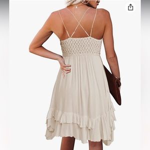 Womens Sleeveless Floral Lace Slip Spaghetti Strap Evening Party Cocktail Dress
